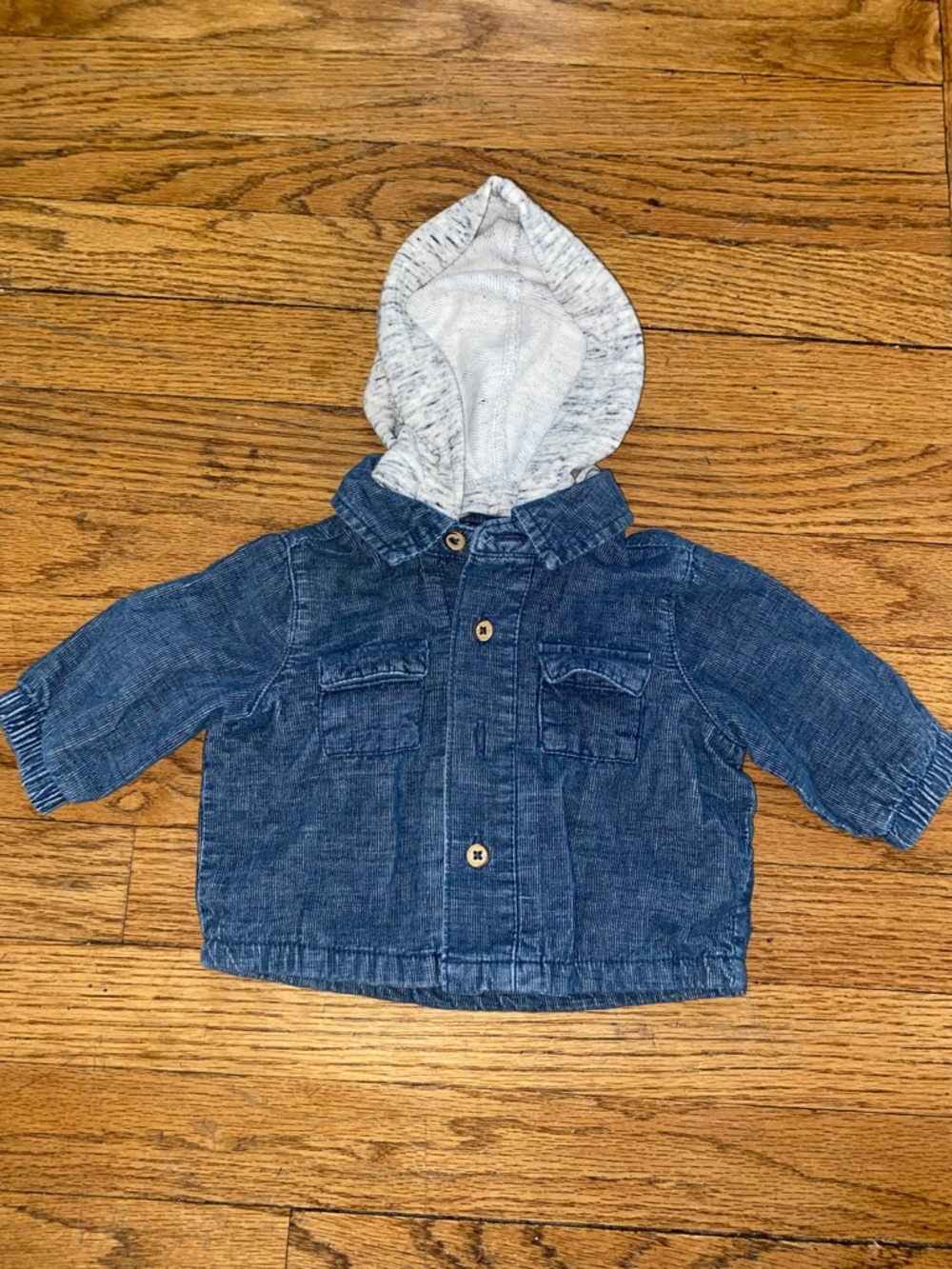 Cat & Jack Baby Hooded Denim Jacket size 0-3 Months